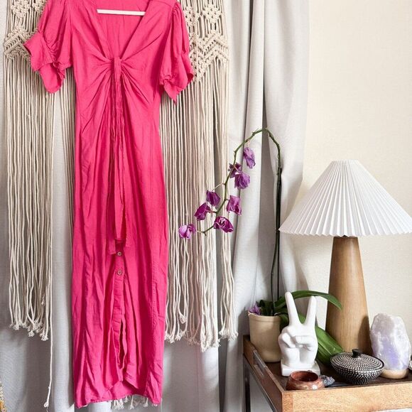 Free People Dresses & Skirts - Free People Vintage Summer Midi Dress – Romantic Pink (Size XS, EUC)
